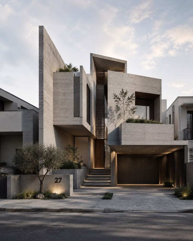 CONCRETE  TEXTURED VILLA - BRUTALISM